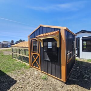 CountryVibe 8x20 chicken coop with awning