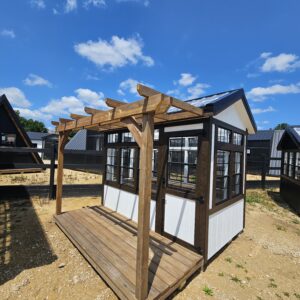 6x10 Greenhouse with 4' Pergola Porch.