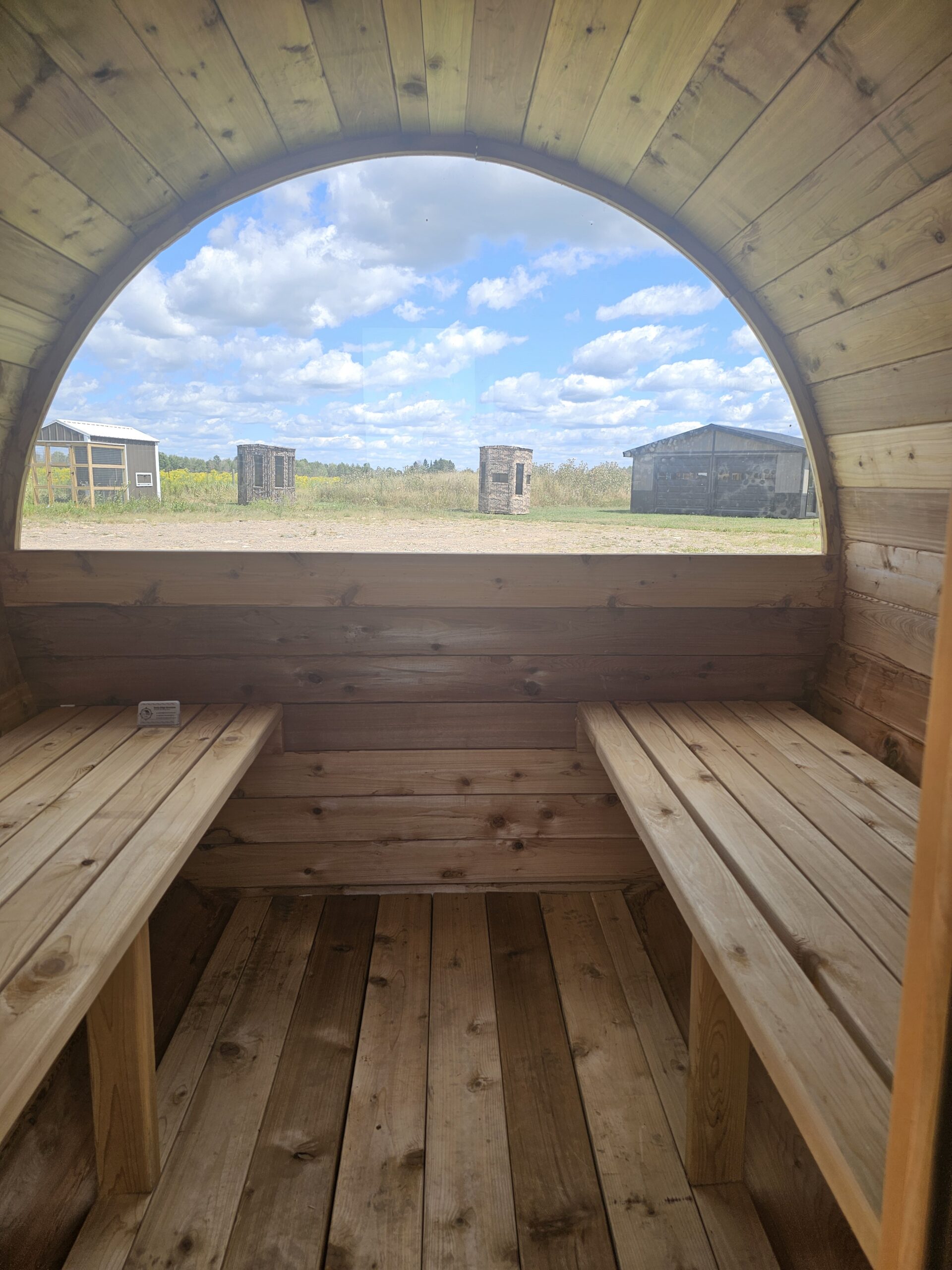 4-6 Person Barrel Sauna with porch - Image 3
