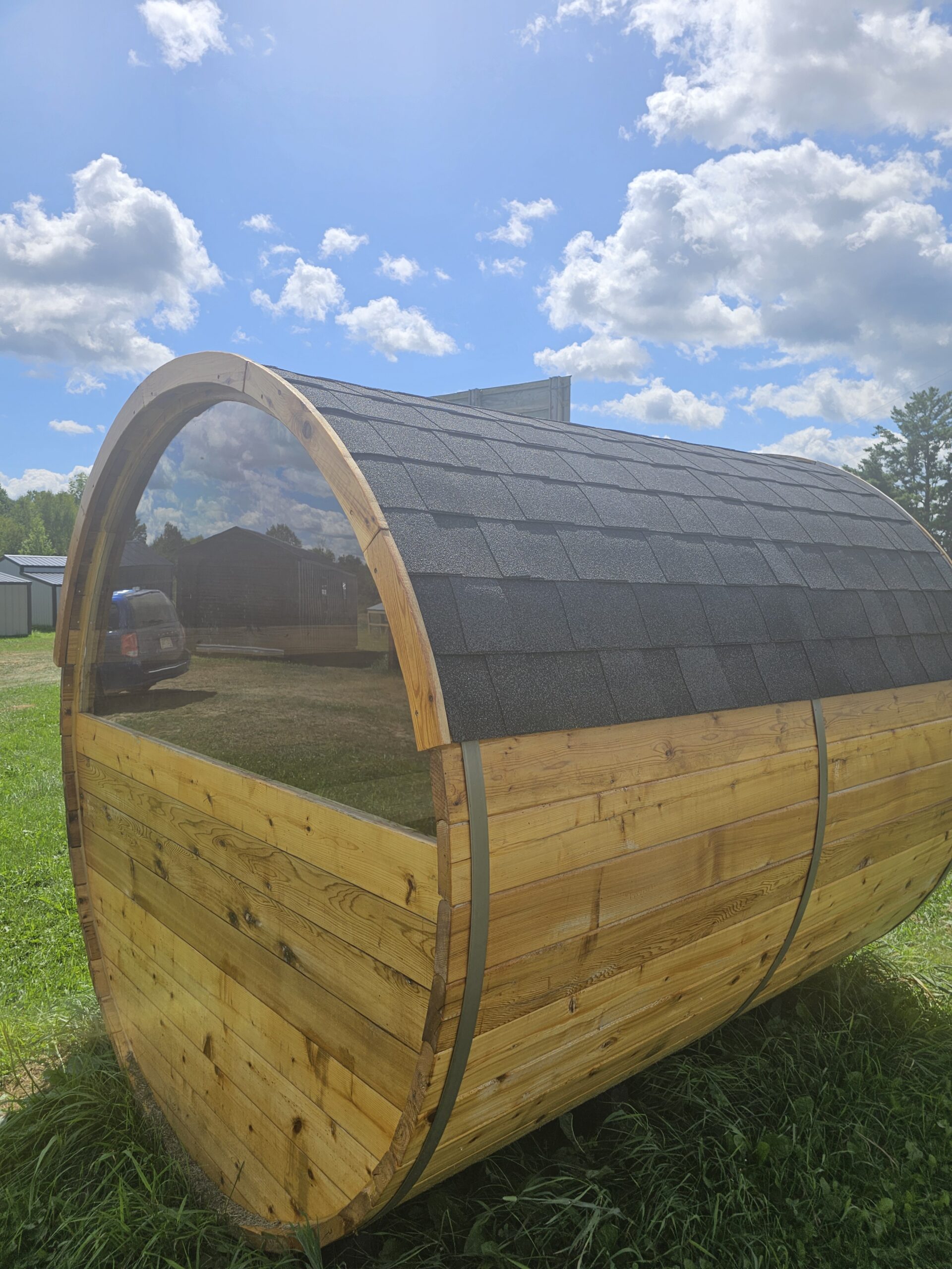 4-6 Person Barrel Sauna with porch - Image 4