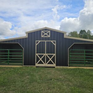 12 x 30 Kentucky style barn with gates